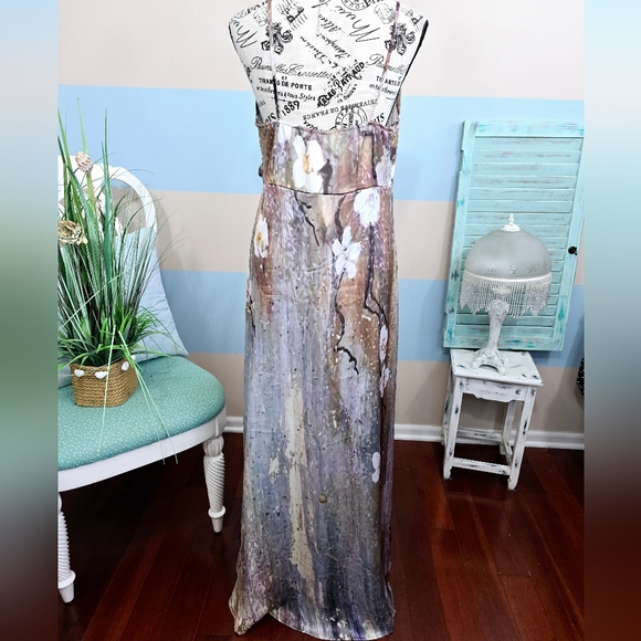 NWT Boutique Multicolor Spaghetti Strap Maxi Dress - Picture 5 of 9